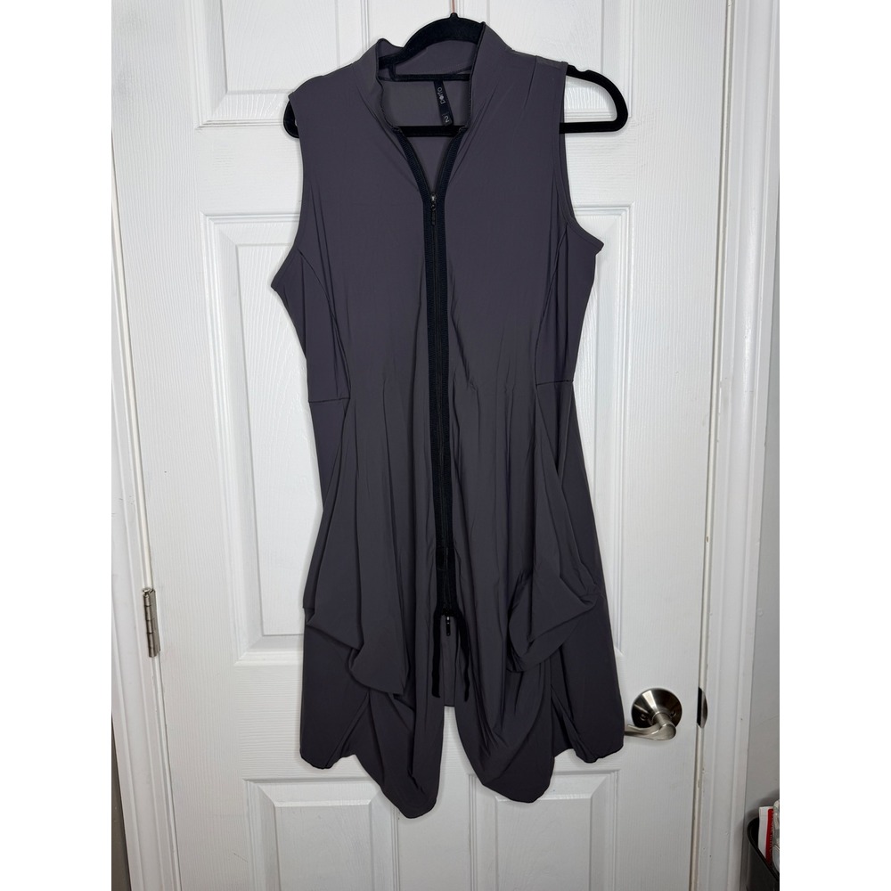Porto San Francisco Tristan Tunic Dress Gray/Black Lagenlook Size 2/M